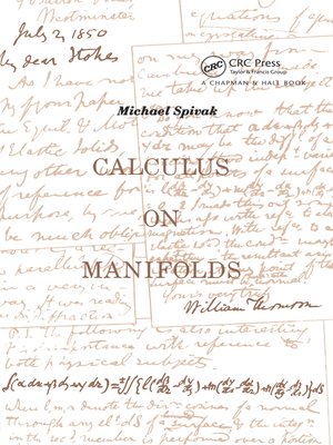 cover image of Calculus On Manifolds